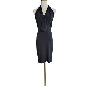 Elegant Black Halter Dress
